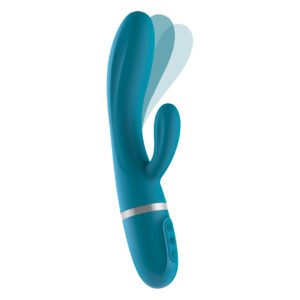 Вібратор-кролик Liebe Bend It Plus Ocean Blue, гнучкий, 2 мотори, 10 режимів