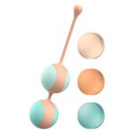 Вагінальні кульки Liebe Kewos — Peach/Mint, 5 кульок у комплекті, 15, 25, 35, 45 та 55 г