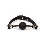 Повітропроникний кляп Liebe Seele Boudoir Amor Ball Gag Black, силіконова кулька, діаметр 4,3 см