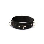 Нашийник з повідцем Liebe Seele Boudoir Amor Collar with Leash Black, три кільця