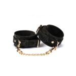 Наручники Liebe Seele Boudoir Amor Wrist Cuffs Black, з’єднувальний ланцюжок на карабінах
