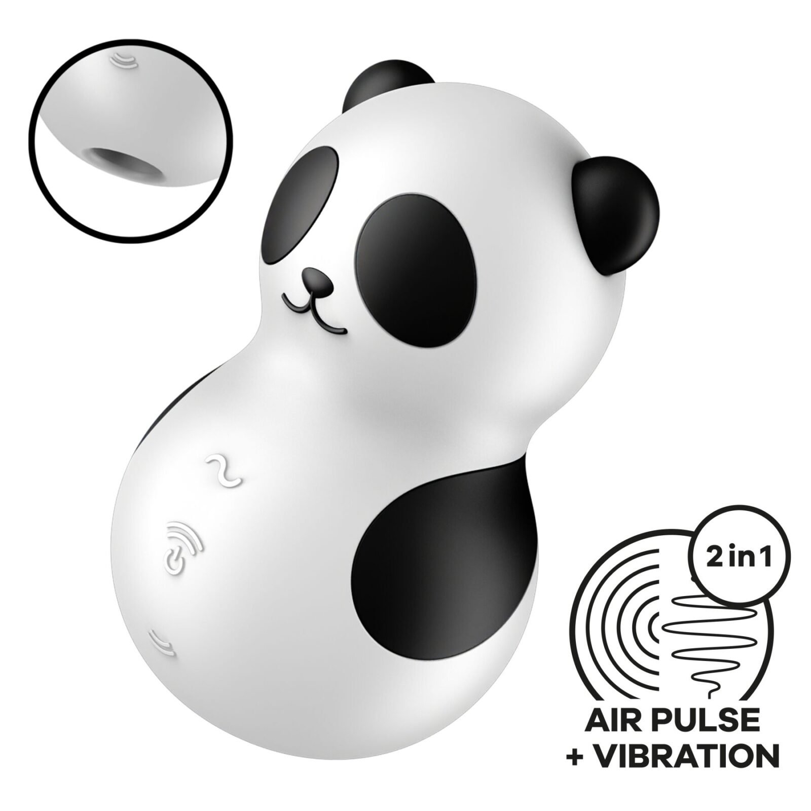 Вакуумний стимулятор з вібрацією Satisfyer Pocket Panda, 12 режимів вібрації, 11 рівнів вакууму Вакуумний стимулятор з вібрацією Satisfyer Pocket Panda, 12 режимів вібрації, 11 рівнів вакууму