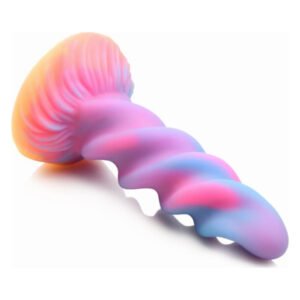 Фентезійний фалоімітатор Creature Cocks Glow-in-the-Dark Unicorn Dildo, світиться в темряві, 20,6 см