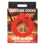 Ерекційне кільце – дракон Creature Cocks Rise of the Dragon Silicone Penis Ring – Red, діаметр 4 см