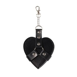 Брелок на карабіні для ключів Art of Sex Chained Heart, Чорний