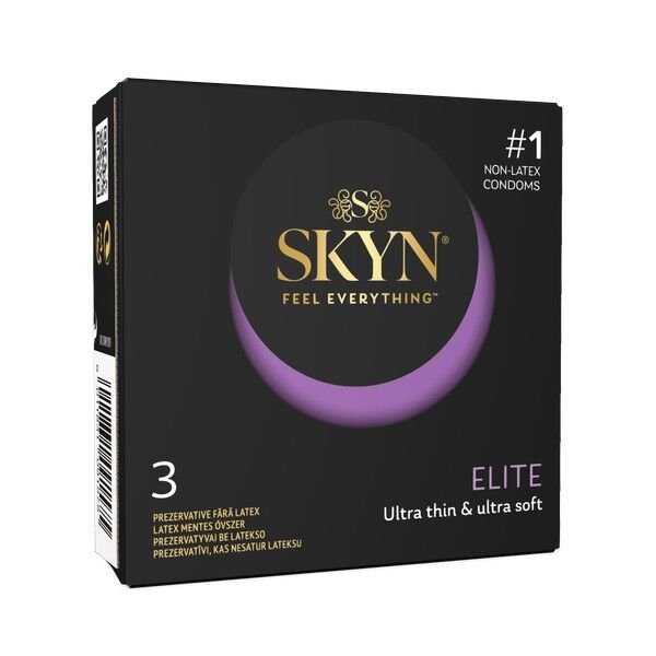 Безлатексні преміум-презервативи SKYN Elite 3 шт, ультратонкі Безлатексні преміум-презервативи SKYN Elite 3 шт, ультратонкі