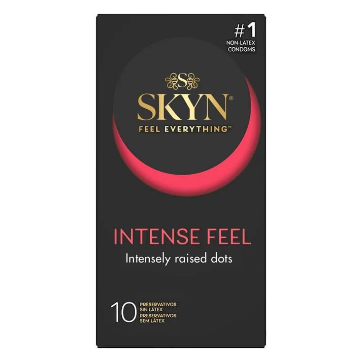 Безлатексні преміум-презервативи SKYN Intense Feel 10 шт, точковий рельєф Безлатексні преміум-презервативи SKYN Intense Feel 10 шт, точковий рельєф
