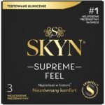 Ультратонкі безлатексні презервативи SKYN Supreme Feel 3 шт, 0,035 мм, природна текстура шкіри