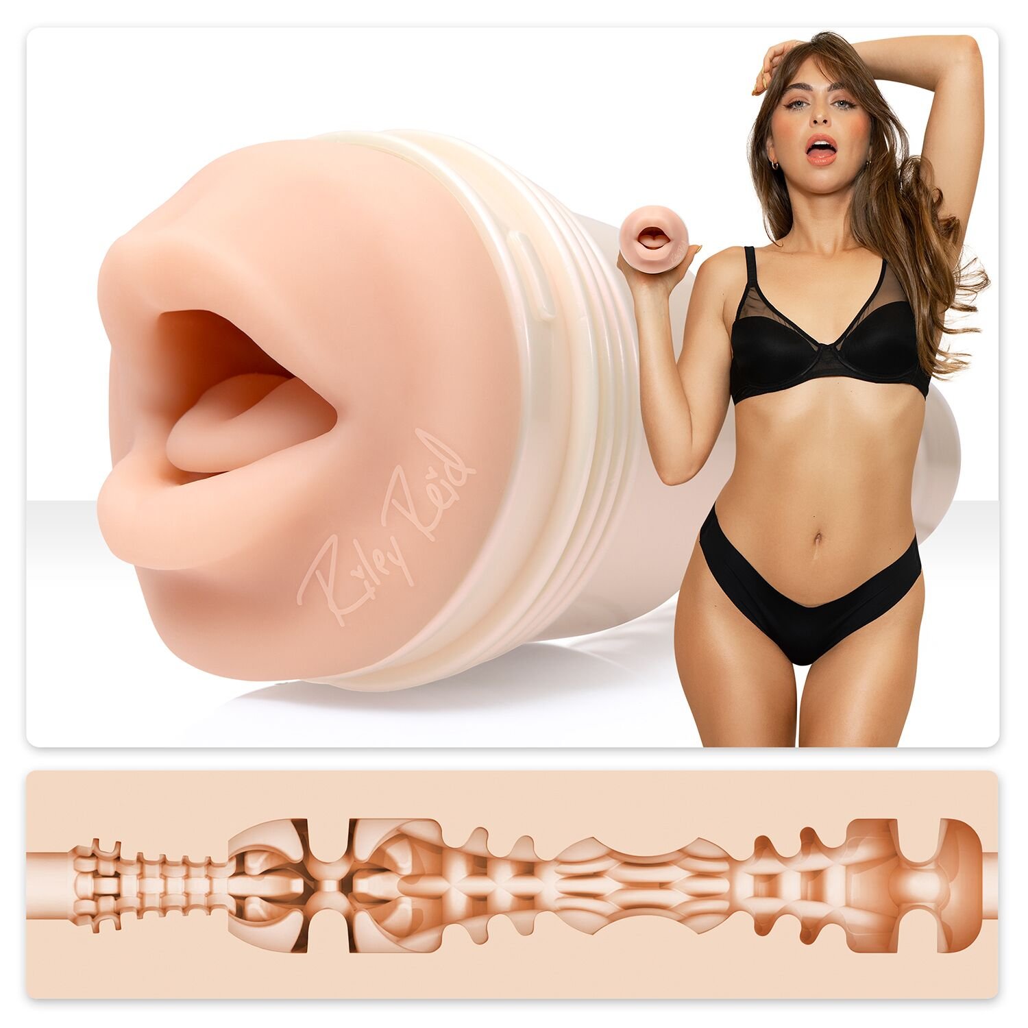 Мастурбатор-ротик Fleshlight Girls: Riley Reid - Insomnia, зі зліпка ротика, дуже ніжний Мастурбатор-ротик Fleshlight Girls: Riley Reid - Insomnia, зі зліпка ротика, дуже ніжний