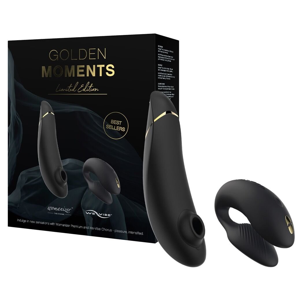 Преміальний подарунковий набір Golden Moments: Womanizer Premium та We-Vibe Chorus Black Преміальний подарунковий набір Golden Moments: Womanizer Premium та We-Vibe Chorus Black