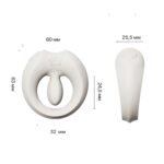 Ерекційне смарт-віброкільце Zalo Apis Ivory White, до 4 годин роботи, зарядний кейс