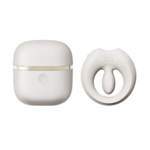 Ерекційне смарт-віброкільце Zalo Apis Ivory White, до 4 годин роботи, зарядний кейс