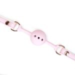 Кляп Liebe Seele White & Pink Fairy Goat Leather Ball Gag