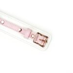 Нашийник з повідцем Liebe Seele White & Pink Fairy Goat Leather Collar