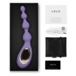 Анальне намисто з вібрацією LELO Soraya Beads Violet Dusk, різний діаметр намистин, 8 режимів