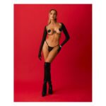 Прикраса на тіло Obsessive Lustique Black harness bra S/M/L