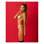 Прикраса на тіло Obsessive Lustique White harness bra S/M/L