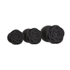 Набір силіконових анальних пробок BMS Roses Til’ Dawn Silicone Anal Plug Kit Starter Kit Black