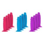 Набір фалоімітаторів ADDICTION Silly Willy 3.3” Silicone Dildo, 3 кольори, 12 шт
