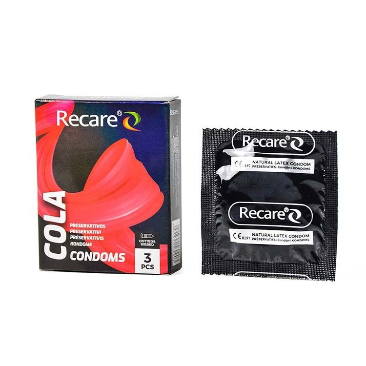 Презервативи Holographic Recare Cola Dotted&Ribbed Condoms 3 шт, з пухирцями і ребрами, аромат: Кола Презервативи Holographic Recare Cola Dotted&Ribbed Condoms 3 шт, з пухирцями і ребрами, аромат: Кола