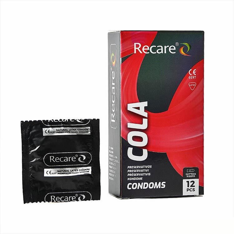 Презервативи Holographic Recare Cola Dotted&Ribbed Condoms 12шт, з пухирцями і ребрами, аромат: Кола Презервативи Holographic Recare Cola Dotted&Ribbed Condoms 12шт, з пухирцями і ребрами, аромат: Кола