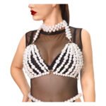 Ліф з перлин Art of Sex - Jasmine, колір білий, розмір XS-2XL
