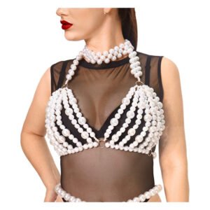 Ліф з перлин Art of Sex - Jasmine, колір білий, розмір XS-2XL