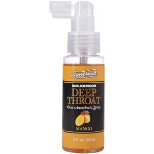 Спрей для мінету Doc Johnson GoodHead DeepThroat Spray - Mango 59 мл для глибокого мінету