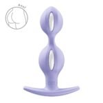 Анальні кульки Fun Factory B BALLS DUO Purple, ефект вібрації, діаметр 3,2 та 3,6 см