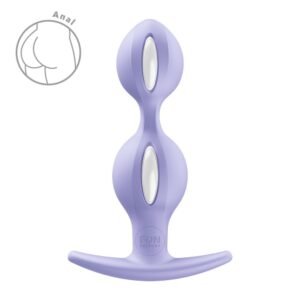Анальні кульки Fun Factory B BALLS DUO Purple, ефект вібрації, діаметр 3,2 та 3,6 см