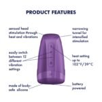 Мастурбатор Satisfyer Men Heat Vibration Battery Series імітатор мінету, підігрів та вібрація