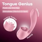 Вагінально-кліторальний вібратор Satisfyer Tongue Genius з язичком