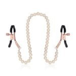 Затискачі для сосків з перлинним ланцюжком Rosy Gold - Nipple Clamps Pearls