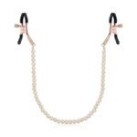 Затискачі для сосків з перлинним ланцюжком Rosy Gold - Nipple Clamps Pearls