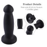 Силіконовий фалоімітатор для секс-машин Hismith 7.2" Black Silicone Anal Dildo, система KlicLok
