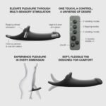 Вібронасадка для страпону з вакуумною стимуляцією Strap-On-Me Multi Orgasm Dildo M Black