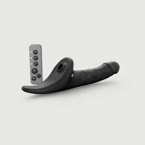 Вібронасадка для страпону з вакуумною стимуляцією Strap-On-Me Multi Orgasm Realistic Dildo L Black