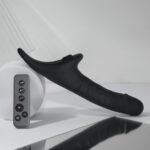 Вібронасадка для страпону з вакуумною стимуляцією Strap-On-Me Multi Orgasm Realistic Dildo L Black