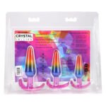 Набір анальних пробок Doc Johnson Crystal Jellies - Anal Trainer Set - Rainbow