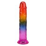 Фалоімітатор Doc Johnson Crystal Jellies - 7.5 Inch Dong - Rainbow