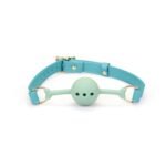 Кляп Liebe Seele Blue Lamb Leather Ball Gag with Velvet Lining