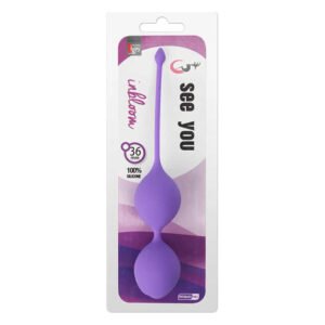 Вагінальні кульки зі зміщеним центром ваги DreamToys See You In Bloom фіолетові