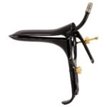 Вагінально-анальне дзеркало Fetish Collection Speculum із нержавіючої сталі, чорно-золоте, 15 см