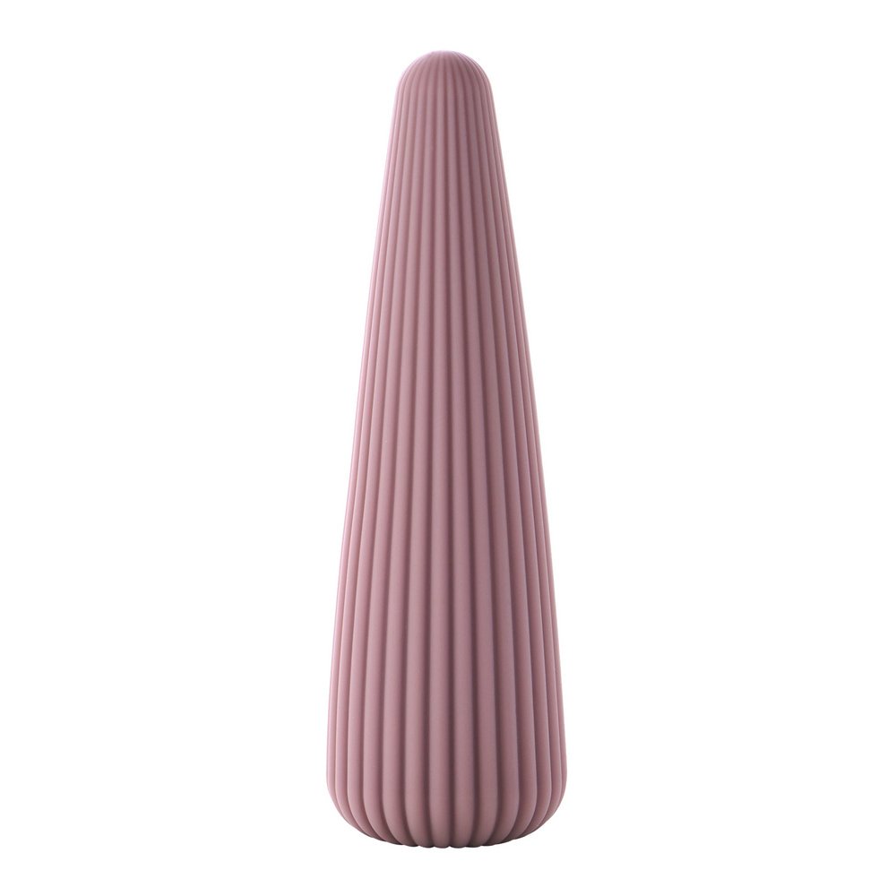 Вібратор для клітора Sweet Em Cone у формі конуса, ребристий, фіолетовий, 12,8 × 3,8 см Вібратор для клітора Sweet Em Cone у формі конуса, ребристий, фіолетовий, 12,8 × 3,8 см