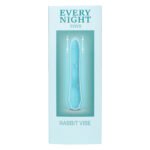 Вібратор-кролик із фрикціями Every Night Toys для точки G, блакитний