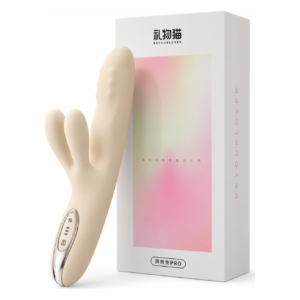 Вібратор-кролик із фрикціями та обертовими кульками BeYourLover Benben Rabbit PRO, бежевий, 21,4 × 7