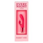 Кролик вібратор з горизонтальними рухами Every Night Toys для точки G, червоний