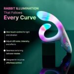 Вібратор-кролик із RGB-підсвічуванням та додатком Paradise Illumination The Rabbit, білий, 21,6 см × 3,8 см