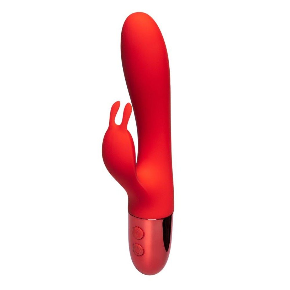 Вібратор кролик Every Night Toys з відростком для стимуляції клітора, червоний Вібратор кролик Every Night Toys з відростком для стимуляції клітора, червоний