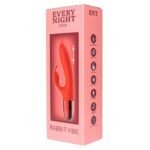 Вібратор кролик Every Night Toys з відростком для стимуляції клітора, червоний